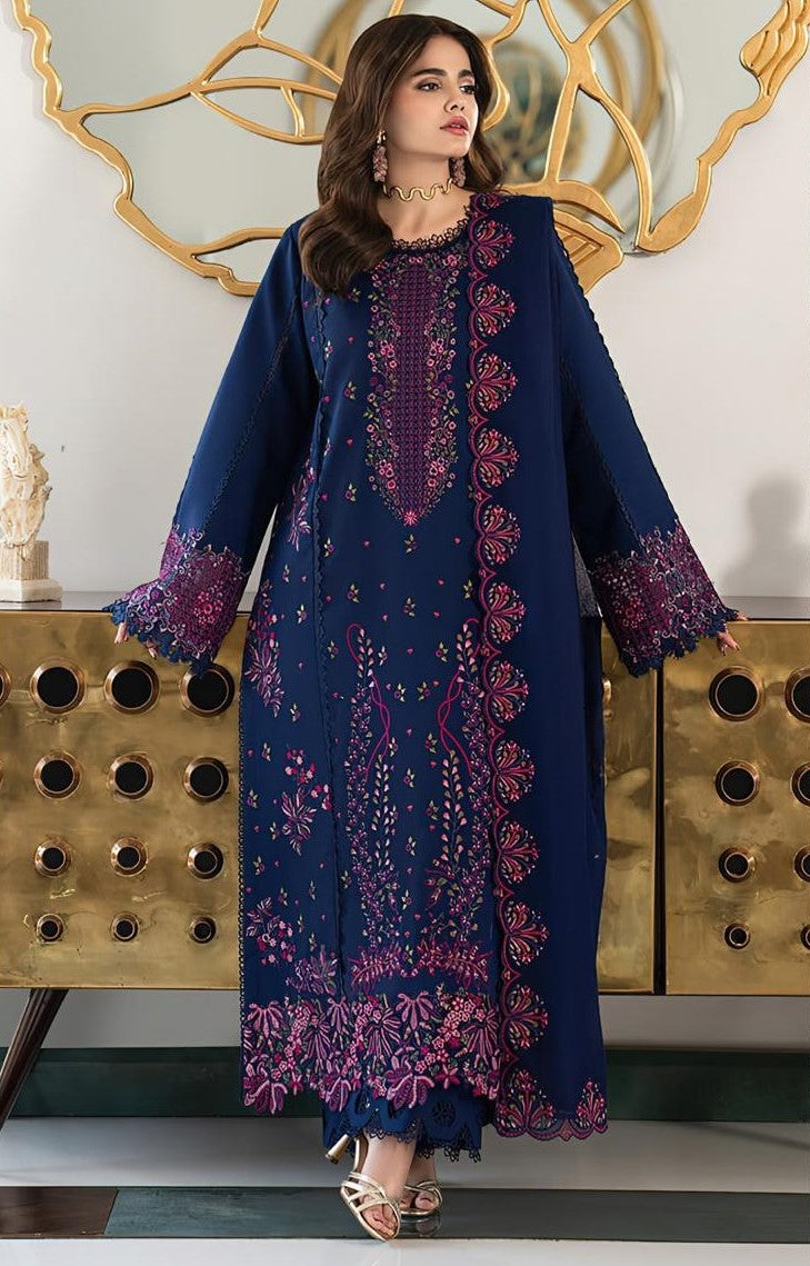 RANG RASIYA | DHANAK 3 PC FULL HEAVY EMB SUIT WITH HEAVY EMB SHAWL FOR WINTER 2027