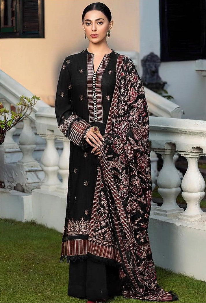 BAREEZE | DHANAK 3 PC FULL HEAVY EMB SUIT WITH HEAVY EMB SHAWL FOR WINTER 2027