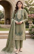 MARIA.B | DHANAK 3 PC FULL HEAVY EMB SUIT WITH HEAVY EMB SHAWL FOR WINTER 2027
