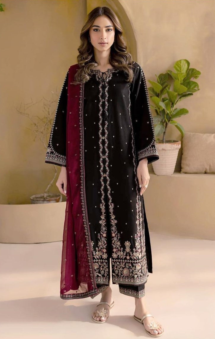 BATIK | DHANAK 3 PC FULL HEAVY EMB SUIT WITH HEAVY EMB SHAWL FOR WINTER 2027