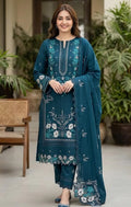 MARIA.B | DHANAK 3 PC FULL HEAVY EMB SUIT WITH HEAVY EMB SHAWL FOR WINTER 2027