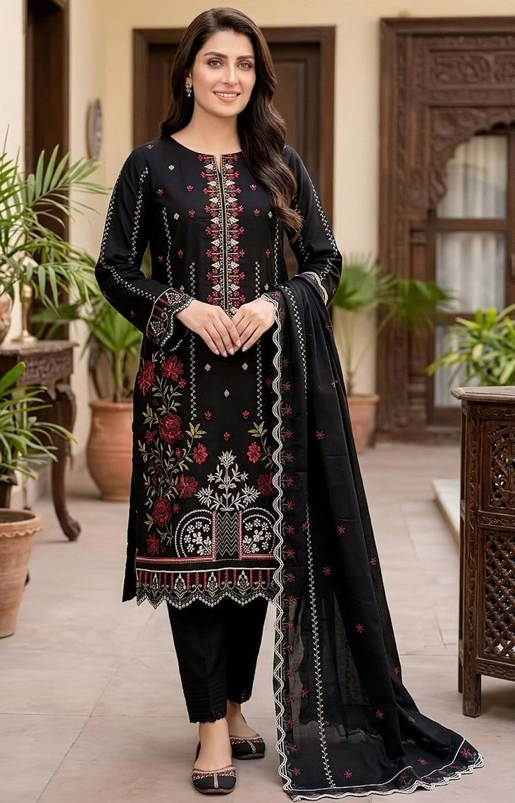MARIA.B | DHANAK 3 PC FULL HEAVY EMB SUIT WITH HEAVY EMB SHAWL FOR WINTER 2027